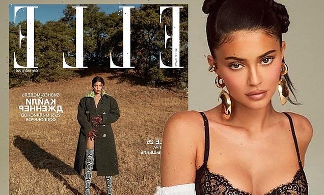 Busty Kylie Jenner shows off her ample cleavage for ELLE Russia