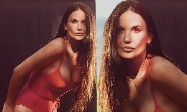 Demi Moore enjoys 'red hot summer' in a sizzling crimson swimsuit