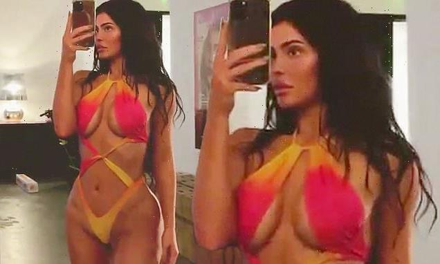 Kylie Jenner shows incredible body in tiny monokini for steamy selfies