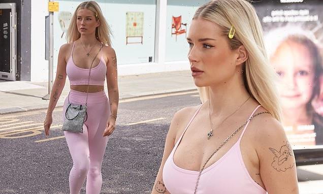 Lottie Moss wows in pink gym wear as she steps out in Notting Hill