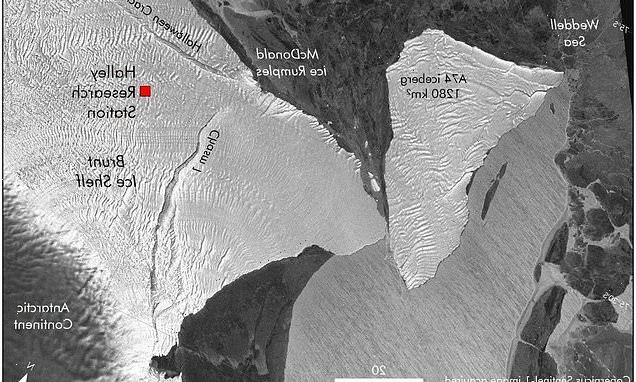 Massive iceberg the size of LONDON brushes coast of Antarctica