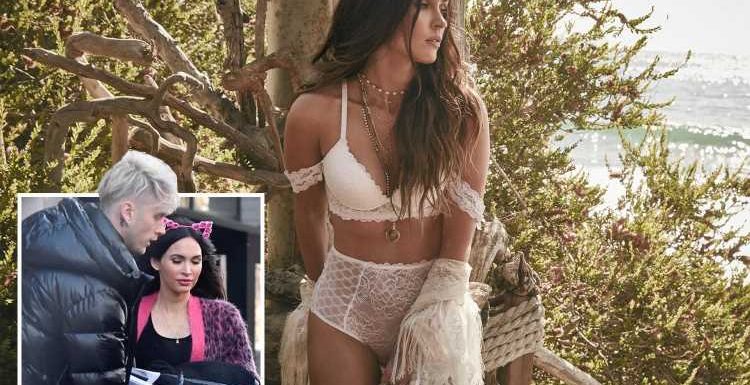 Megan Fox shows off her enviable figure as she stuns in white lingerie