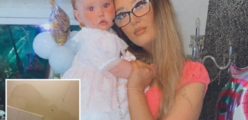 Mum fears baby 'won't wake up' after being forced to move to damp-riddled flat