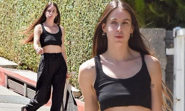 Scout Willis flashes toned abs in cropped ensemble during walk in LA