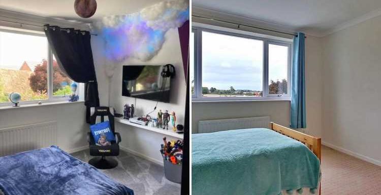 Thrifty mum creates son's dream galaxy-inspired bedroom on a budget – including cheap DIY clouds