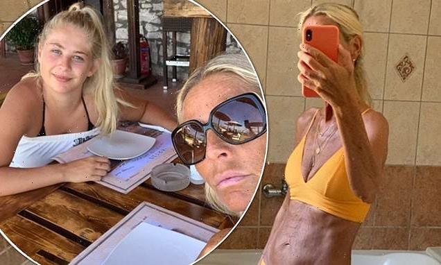 Ulrika Jonsson, 53, poses in tiny yellow bikini on vacation in Greece