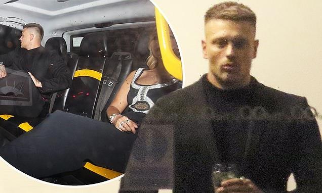 Alex Bowen and Olivia Buckland sit apart in a taxi as they leave NTAs