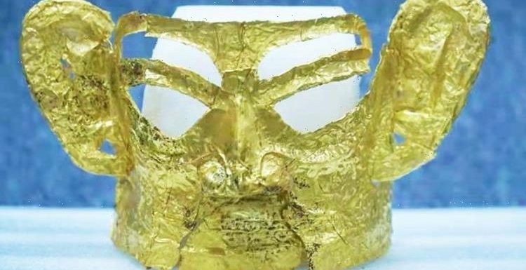 Archaeologists blown away by 3,000-year-old gold mask found in famed Chinese ruins