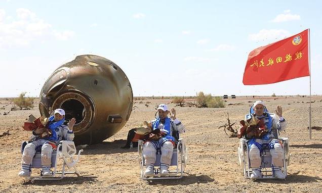 China's astronauts return to Earth after spending 90 days in space
