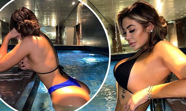 Chloe Ferry shows off her peachy posterior in barely there bikini