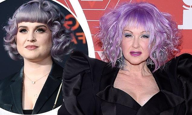 Cyndi Lauper channels Kelly Osbourne with wild lilac curls