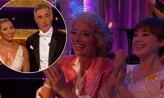 Emma Thompson supports Greg Wise on Strictly with daughter Gaia Wise