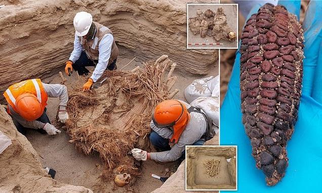 Gas workers in Peru find remains of eight people buried 800 years ago