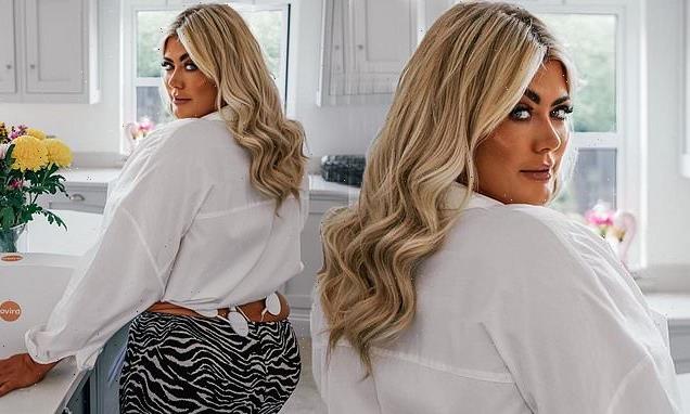 Gemma Collins wows in a crisp white shirt and zebra-print trousers