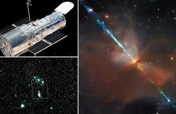 Hubble Telescope takes photo of blue gas that looks like light saber