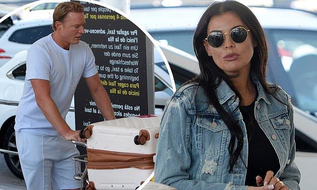 Jess Wright touches down in Mallorca ahead of wedding