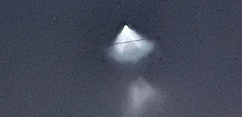 Mysterious ‘UFO’ seen flying over Brit city on night of US rocket launch