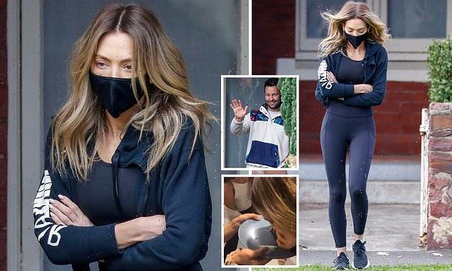 Nadia Bartel is seen for the first time after snorting 'cocaine'