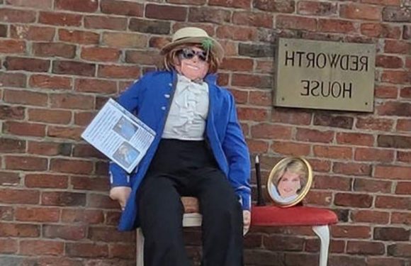 Princess Di scarecrow that ‘looks more like Elton John’ has internet in stitches