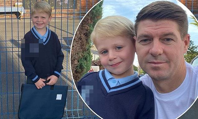 Steven Gerrard shares sweet snaps for son's first day of school