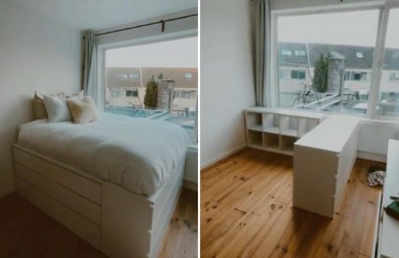 Woman makes bed out of Ikea DRAWERS to give herself more room – and it looks amazing