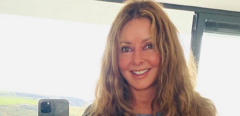 Carol Vorderman pours age-defying curves into tight leggings and matching top