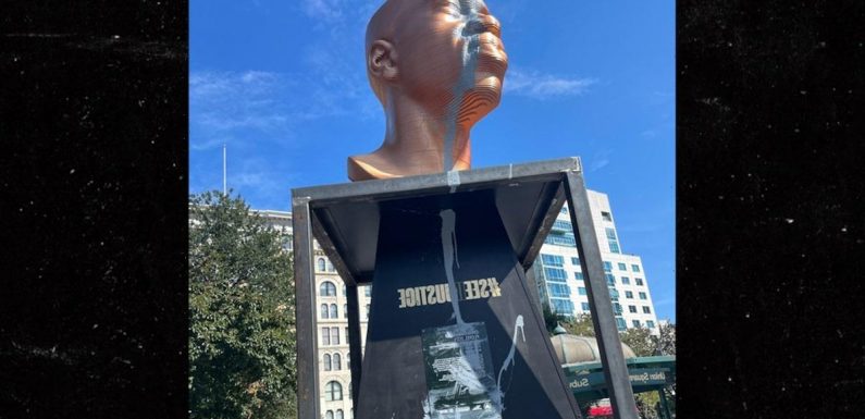 George Floyd Statue in Union Square Vandalized Day After it's Unveiled
