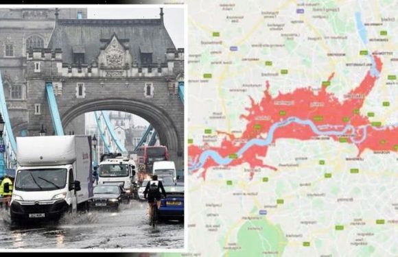 London flood map shows areas of city at risk of being submerged – Sadiq Khan sent warning
