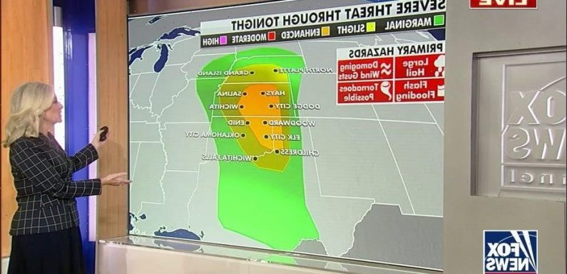 More severe weather forecast for Plains, snow across Rockies