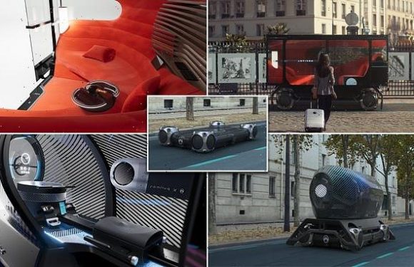 Self-driving Citroën Skate transport has swappable passenger pods