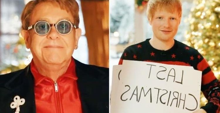 Ed Sheeran channels Love Actually with Elton John ahead of charity Christmas single WATCH