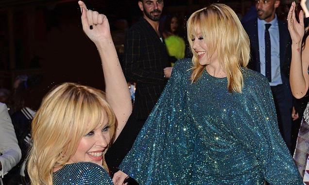 Kylie Minogue busts her best moves at the Fashion Awards after party