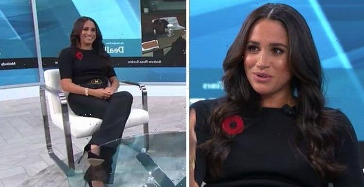 Meghan Markle ‘elegance personified’ wearing all black and poppy pin in latest appearance