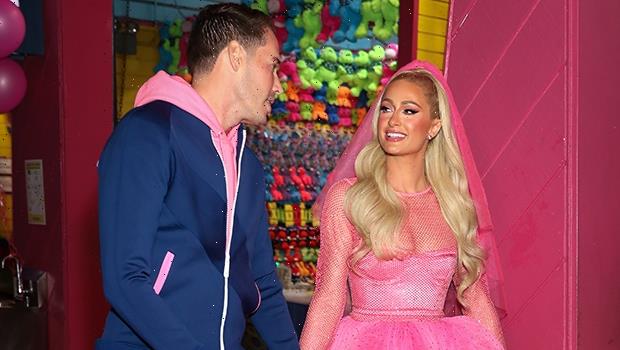 Paris Hilton Wears A Barbie Pink Dress As She Holds Hands With Carter Reum At Her Post-Wedding Carnival