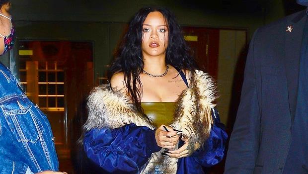 Rihanna Rocks Leather Tube Top For Night Out In NYC — Photos