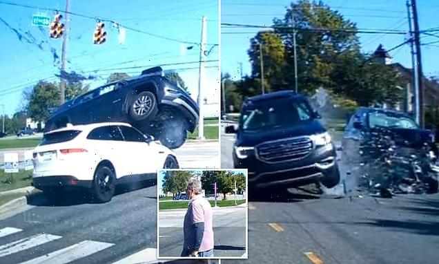 Shocking video footage captures multi-vehicle collision