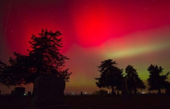 Solar storm warning as ‘CANNIBAL’ turns skies blood-red after ‘swallowing’ second CME