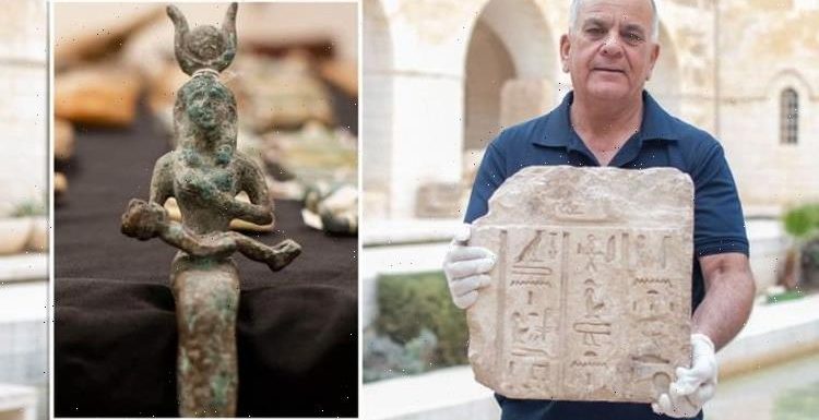 Ancient Egypt artefacts ‘smuggled to Israel’ head back to Cairo in ‘gesture of goodwill’