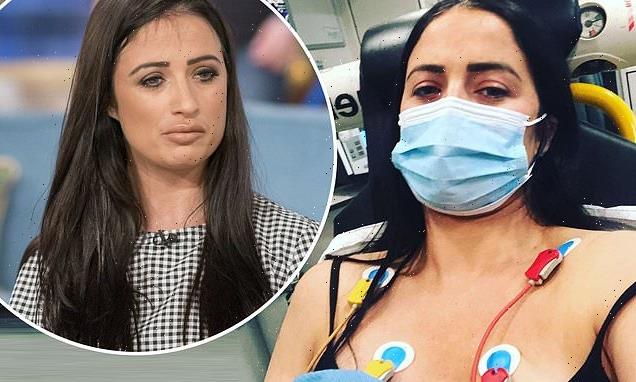 Chantelle Houghton visits hospital and is hooked up to heart monitors