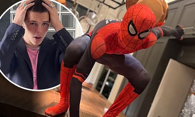 Cruz Beckham dons Spiderman costume for a WHOLE day before cinema trip