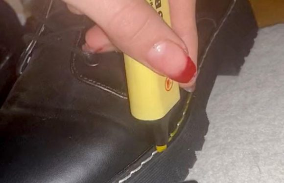 Fashion fan shows ingenious hack to transform boots into Dr. Martens dupes in seconds using 80p household item
