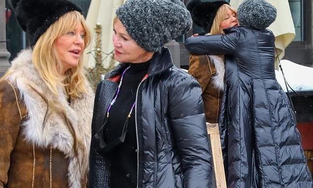 Goldie Hawn meets up with pal Melanie Griffith for lunch in Aspen