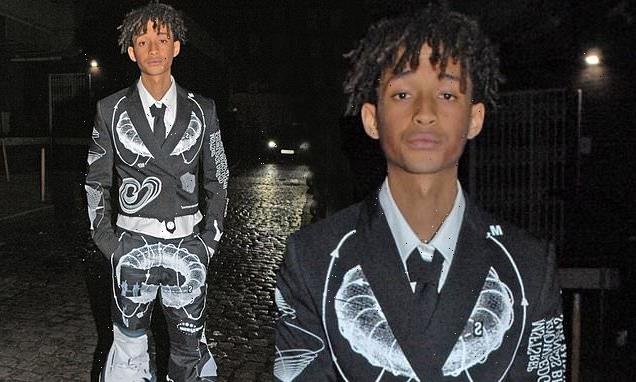 Jaden Smith shows off his quirky style while at London hotspot
