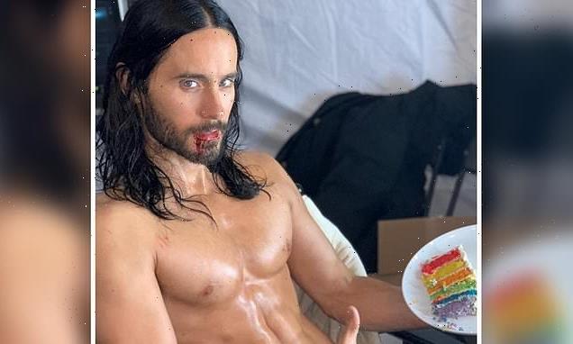 Jared Leto shows off his sculpted chest and abs on his 50th birthday
