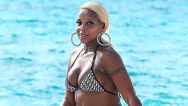 Mary J. Blige, 50, Rocks Dior Bikini While Frolicking On The Beach In Miami