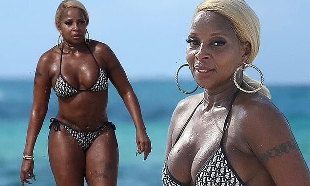 Mary J. Blige dons Dior bikini on the beach in Miami