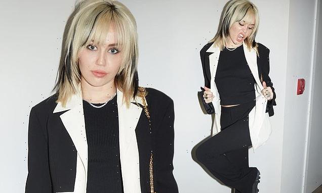 Miley Cyrus shows off edgy duo-toned shag in slideshow of snaps