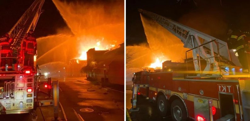 Olympia fire: DoubleTree hotel evacuated as 3-alarm blaze breaks out at building and flames soar 'over 100ft into air'