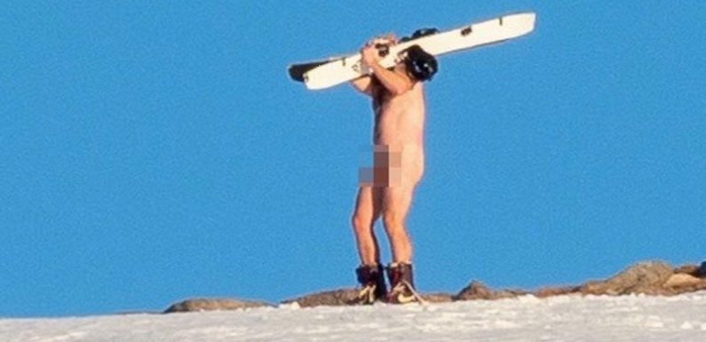 Scottish skiers caught in naked snap up 4,000ft mountain in -2C weather