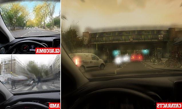Terrifying images reveal what it's like driving with eye conditions